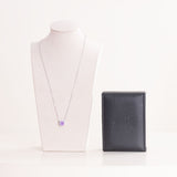 Markiz Platinum-Plated Zircon Pendant Necklace & Baby Rose Mix Bouquet