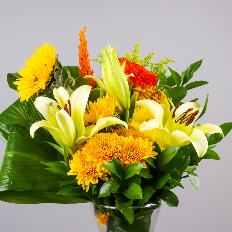 Summer Blooms Vase – Bright & Cheerful Mix