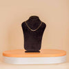 Silver necklace with multiple white stones gold plated