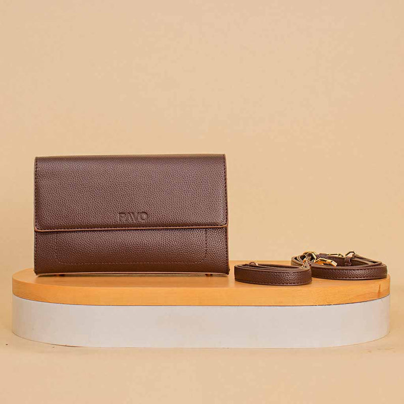 Pavo Cross Handbag - Brown