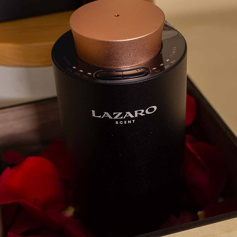 Lazaro Z1 Car Scent Diffuser Black & 9 Roses And Golden Flower