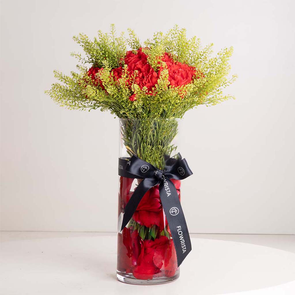 Scarlet Meadow Vase