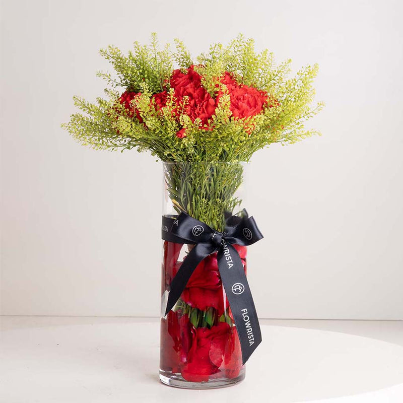 Scarlet Meadow Vase