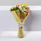 Evelyn Pink & White Lilies Bouquet