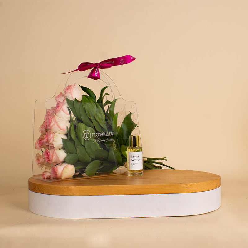 Nuit Fragrances Linda Noche | Pink & White Flower Bag