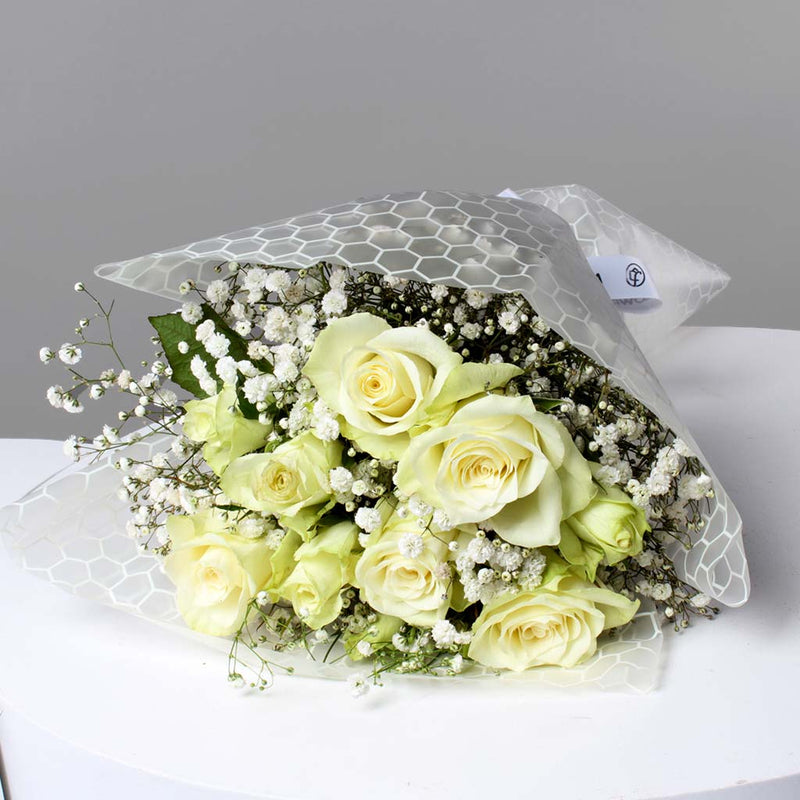 Timeless White Rose Bouquet