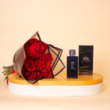 Dolce & Gabbana K Pour Homme Parfum 100ml & Red Roses Bouquet