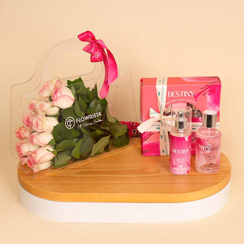 Soul & More Destiny Set of 2 | A Bag 12 Light Pink Flowers