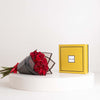 Passionelle Golden Chocolate Box & Red Roses Bouquet