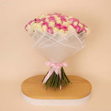 Flowrista | Grand Bouquet of 100 Pink & White Roses