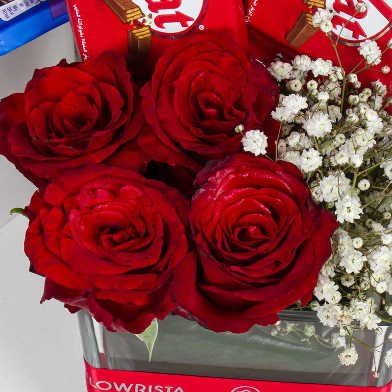 Flowrista | Red Roses & Chocolate Gift Set