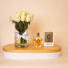 Paco Rabanne Million Gold Eau De Parfum For Women 90ml & White Roses Vase