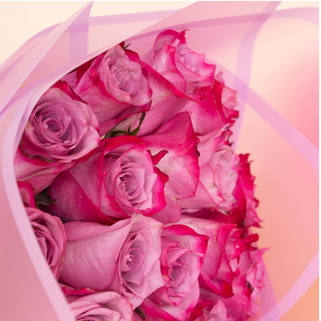 Joviality Strawberry Seduction Kit & Purple Roses Bouquet