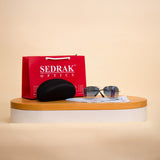 Ray-Ban Sunglass with Silver Frame & Gradient Blue Lenses