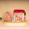 Bubblzz Clutch & Pink Roses Bouquet
