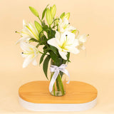 Graceful White Lily Vase