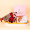 Veloor Nala Scarf & Red Roses Bouquet