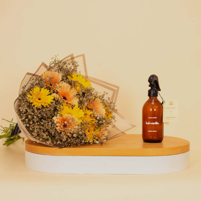 Zaha Home Lush Vanilla Home Spray & Mixed Flower
