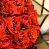 Amaz Elegance Earrings with 30 Red Rose Bouquet