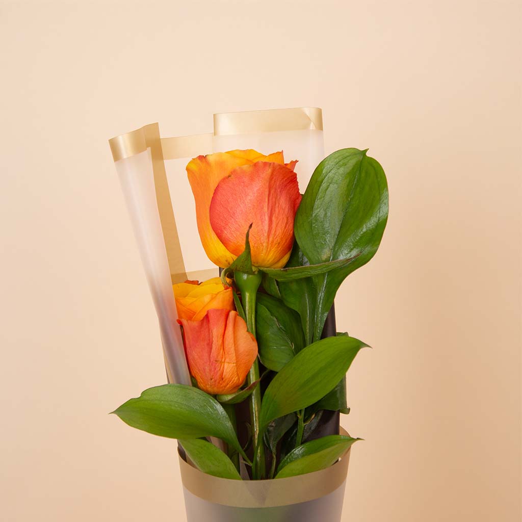Duo Orange Roses Bouquet