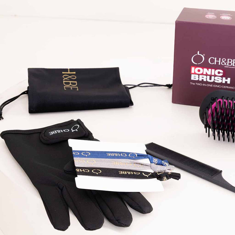 CH&BE Ionic Straightening Brush & Red Roses Bouquet