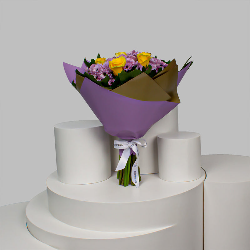 Yellow & Purple Reagan Bouquet