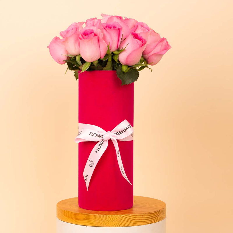 Pink Whisper Vase - 20 Stems