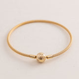 Pandora Moments 14k Rose Gold-Plated Mesh Bracelet & 15 Red Roses Bouquet