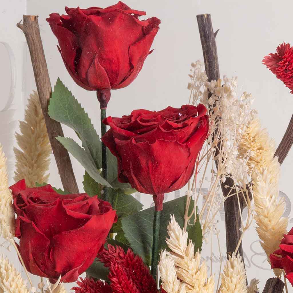 Red Eternity Roses Box - 6 Roses