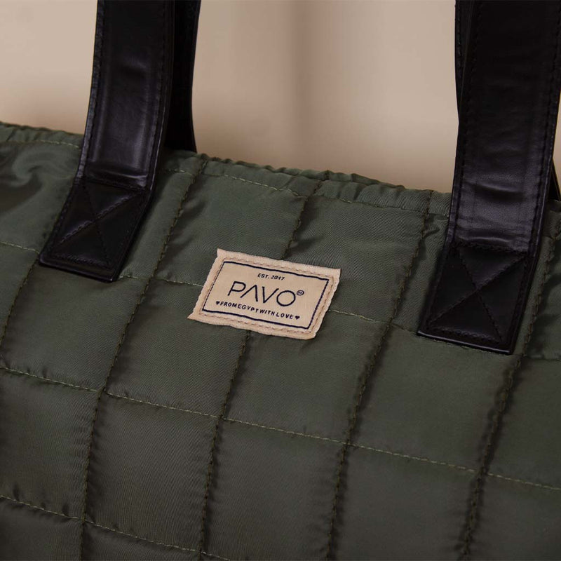 Pavo Tote Bag Handbag - Olive Green