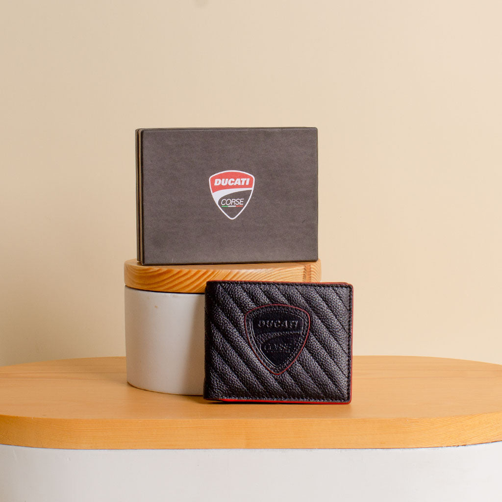 Ducati Corse Wallet & 15 Red Roses - A Gift of Passion