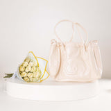 Cocan Beige Bag & White Roses Bouquet