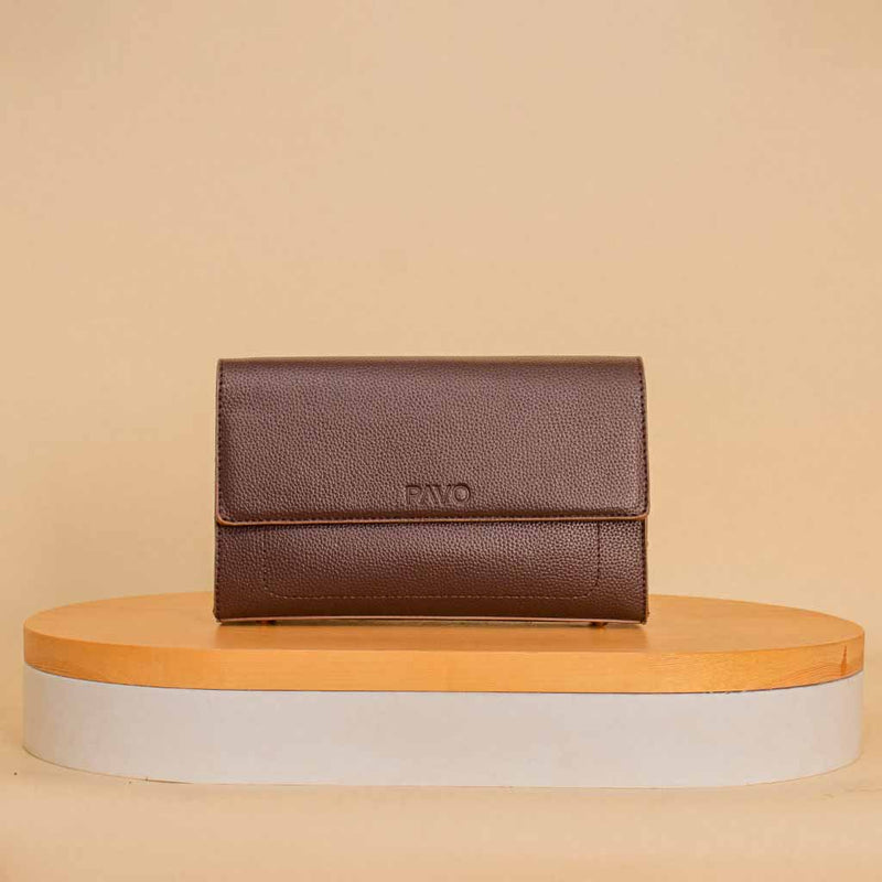 Pavo Cross Handbag - Brown