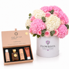 Armaf Club de Nuit Woman 4PC Gift Set & Pink & White Hydrangea Box