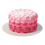 Mister Baker – Pink Spray Roses Bouquet & Rose Swirl Cake