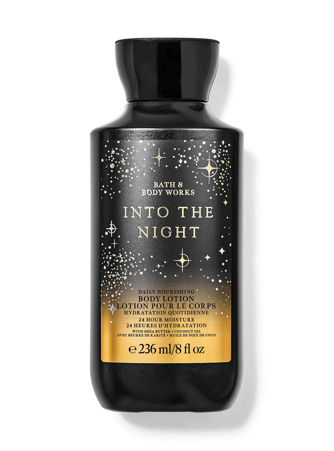 Bath & Body Works 'Into The Night' body lotion bottle on a white background