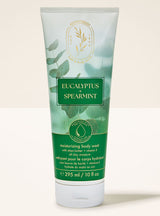 Eucalyptus Spearmint body wash tube on a white background
