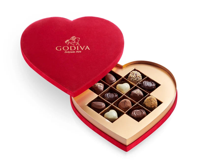 Godiva Velvet Heart Gift Box 12pcs