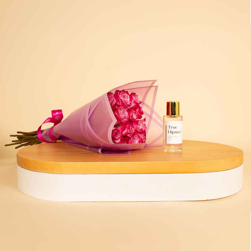 Nuit Fragrances True Hipster | Purple Flower Bouquet & 15 Roses