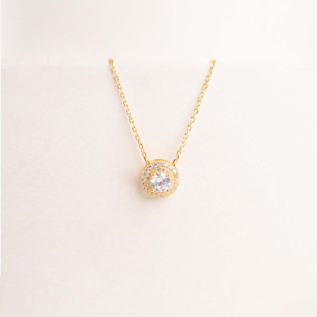 Markiz Thai Silver Gold-Plated Zircon Necklace