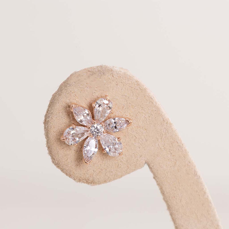 Pandora Sparkling Herbarium Cluster Stud Earrings 14k Rose Gold-Plated