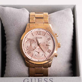 GUESS Solar Rose Gold Watch For Women & Revival Roses Bouquet
