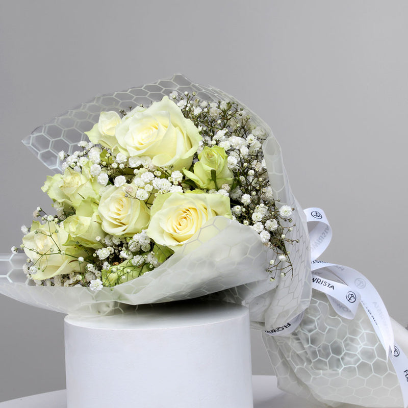 Timeless White Rose Bouquet