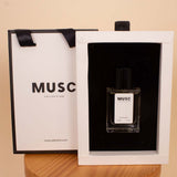 MUSC Oud Musc Perfume & Felizmoda Gold-Plated Silver Necklace with Red Roses Bouquet