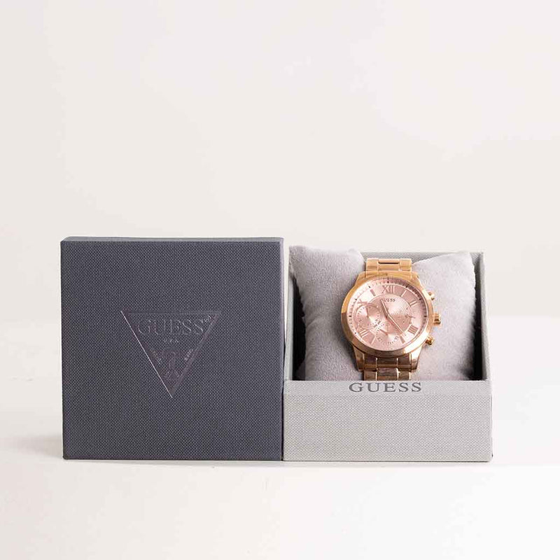 GUESS Solar Rose Gold Watch For Women