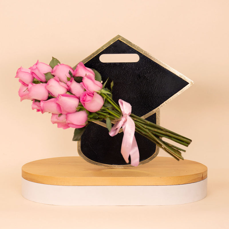 Flowrista Graduation Box - Pink Rose
