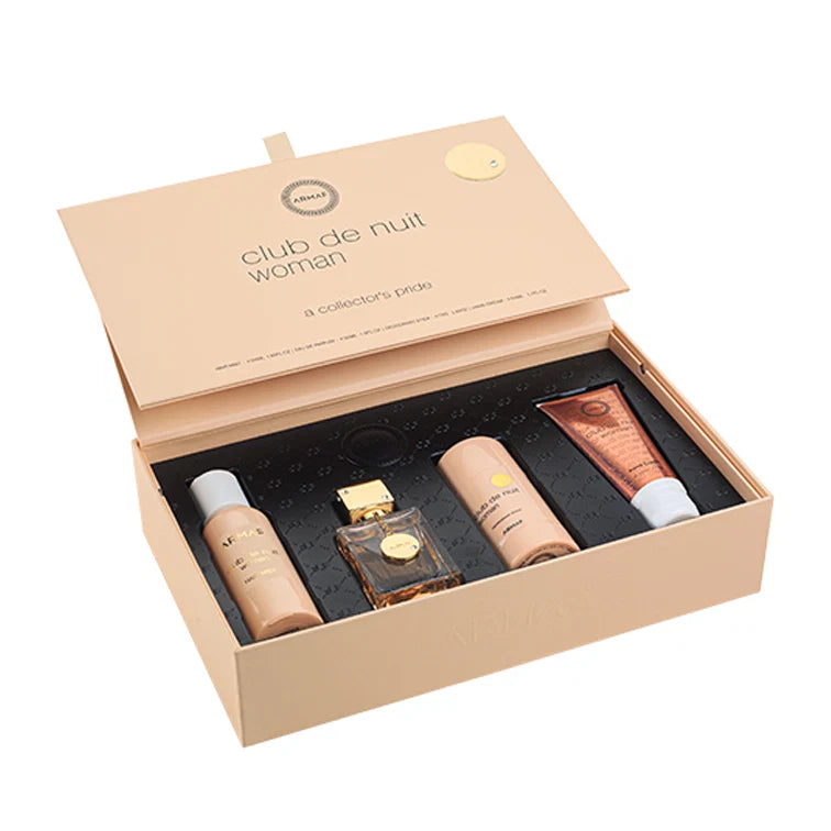 Armaf Club de Nuit Woman 4PC Gift Set & Pink & White Hydrangea Box