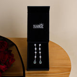 Markiz Shine Earrings with Red Roses