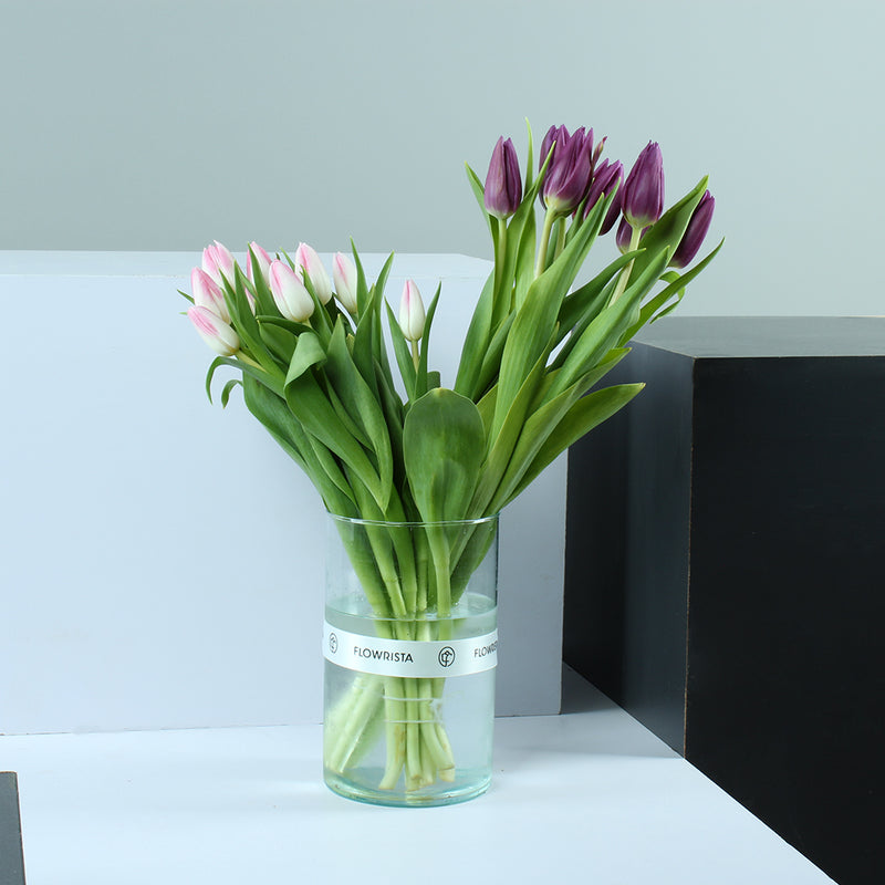 Flowrista | Pink & Purple Tulip Vase