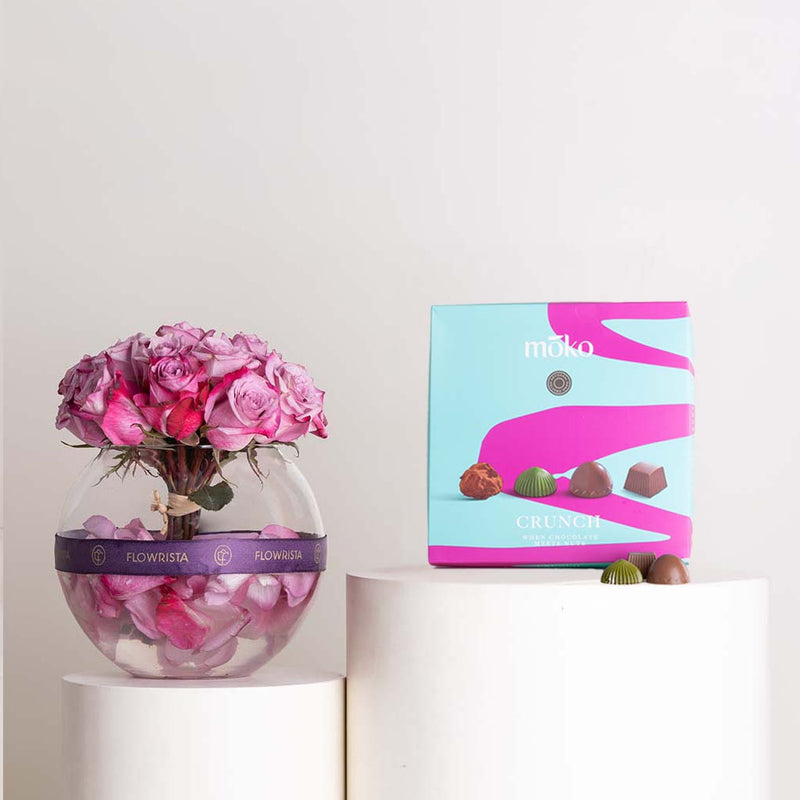 Moko Crunch Box & Deep Purple Vase